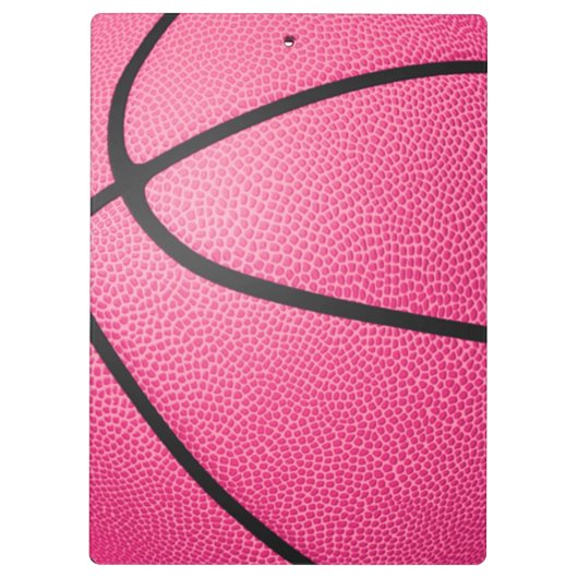 Roze gepersonaliseerde basketbal coach scorekeeper klembord (Achterkant)