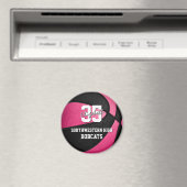 Roze, gepersonaliseerde basketbal magneet (Insitu (Vaatwasser))