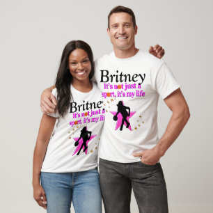 ROZE GEPERSONALISEERDE BASKETBAL MEISJE T SHIRT