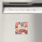 Roze gepersonaliseerde bloem magneet (Insitu (Vaatwasser))