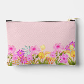 Roze gepersonaliseerde bloementuin etui (Achterkant)