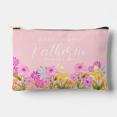 Roze gepersonaliseerde bloementuin etui (Voorkant)