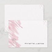 Roze gepersonaliseerde briefkaarten (Voorkant / Achterkant)