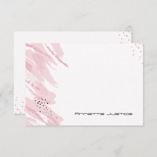 Roze gepersonaliseerde briefkaarten (Voorkant / Achterkant)