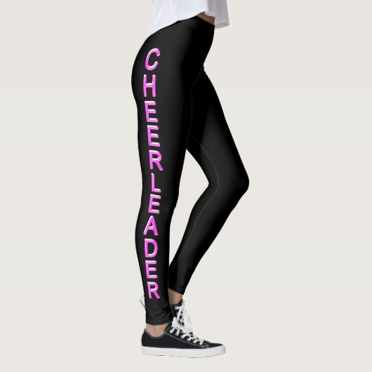  ROZE GEPERSONALISEERDE CHEERLEADING LEGGINGS (Rechts)