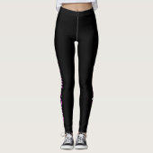  ROZE GEPERSONALISEERDE CHEERLEADING LEGGINGS (Voorkant)