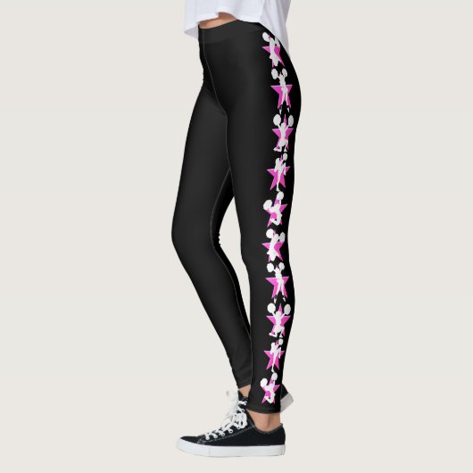  ROZE GEPERSONALISEERDE CHEERLEADING LEGGINGS (Links)