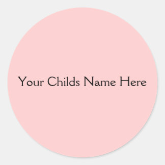 Roze Gepersonaliseerde Childs Naam Sticker
