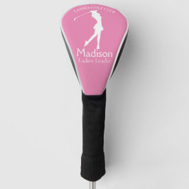 Roze gepersonaliseerde dames clubnaam golfheadcover