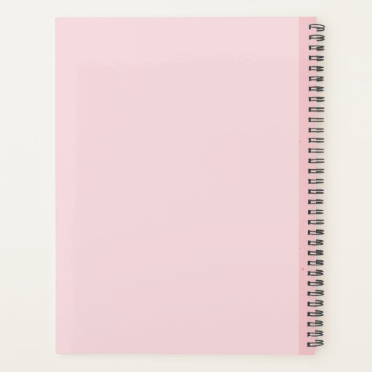 Roze gepersonaliseerde digitale planner met aangep (Achterkant)