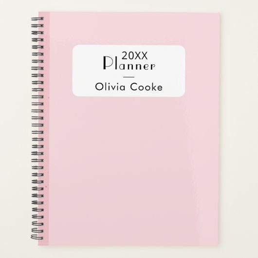 Roze gepersonaliseerde digitale planner met aangep (Voorkant)