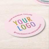 Roze Gepersonaliseerde Document Onderzetters Douan (Gebogen)