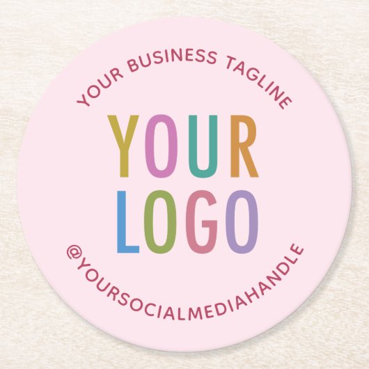 Roze Gepersonaliseerde Document Onderzetters Douan (Voorkant)