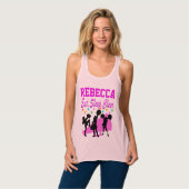 ROZE GEPERSONALISEERDE EET, SLAAP CHEER TANKTOP (Volledige Voorkant)