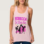 ROZE GEPERSONALISEERDE EET, SLAAP CHEER TANKTOP (Voorkant)