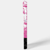 Roze Gepersonaliseerde Faux Fleur de lis Damask iP Case-Mate iPhone Case (Achterkant / Links)