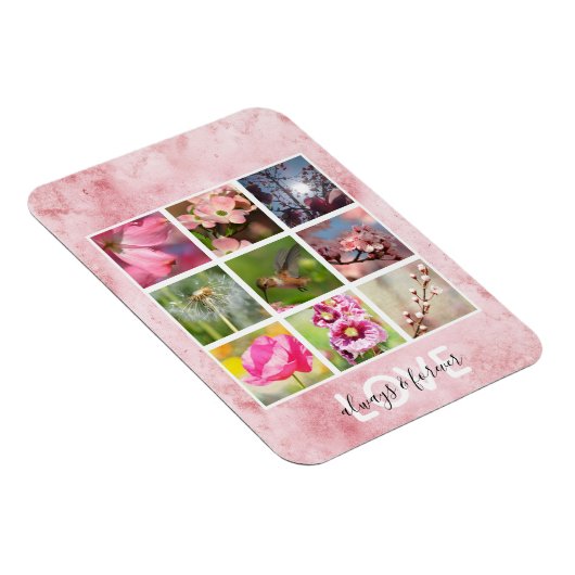 Roze Gepersonaliseerde Foto's Liefde Magneet (Rechterzijde)