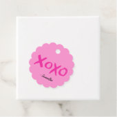 Roze Gepersonaliseerde Galentine's Day xoxo valent Bedankjes Labels (In situ)
