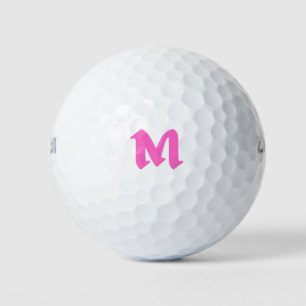 Roze gepersonaliseerde gegraveerde golfballen met