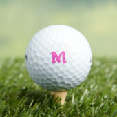 Roze gepersonaliseerde gegraveerde golfballen met (Insitu Shirt)