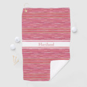 Roze gepersonaliseerde golfhanddoek HAMbWG (Insitu)