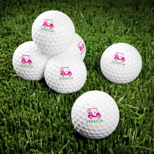 Roze Gepersonaliseerde Golfkar Titleist 2023 Pro Golfballen