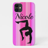  ROZE GEPERSONALISEERDE GYMNASTIEK Case-Mate iPhone CASE (Achterkant)