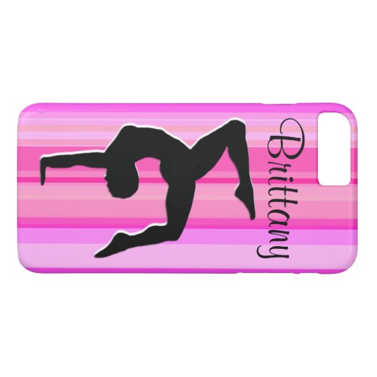  ROZE GEPERSONALISEERDE GYMNASTIEK IPHONE CASE (Achterkant (Horizontaal))