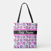 ROZE GEPERSONALISEERDE HAARSTYLIST EN SCHOONHEIDSS TOTE BAG (Achterkant)