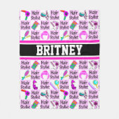  ROZE GEPERSONALISEERDE HAARSTYLIST FLEECE DEKEN (Voorkant)