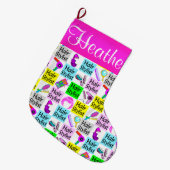 ROZE GEPERSONALISEERDE HAARSTYLIST KERSTKOUS GROTE KERSTSOK (Voorkant (Hangend))