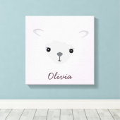 Roze gepersonaliseerde illustratie Schapen Kwekeri Canvas Afdruk (Insitu (Houten vloer))