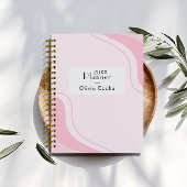 Roze gepersonaliseerde jaarplanner met aangepaste  planner