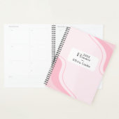 Roze gepersonaliseerde jaarplanner met aangepaste  planner (Display)