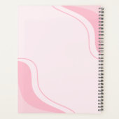 Roze gepersonaliseerde jaarplanner met aangepaste  planner (Achterkant)