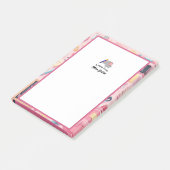  roze gepersonaliseerde lerarennotities post-it® notes (Schuin)