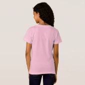 Roze gepersonaliseerde leuke pinguïn illustratie m t-shirt (Achterkant volledig)