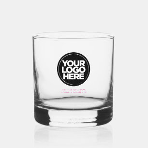 Roze   Gepersonaliseerde Logo en tekst Whiskey bri Whisky Glas