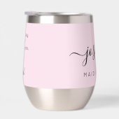 Roze Gepersonaliseerde Maid of Honor huwelijksaanz (Rechts)