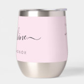Roze Gepersonaliseerde Maid of Honor huwelijksaanz (Links)