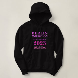 Roze gepersonaliseerde Marathon Runner aangepaste Hoodie