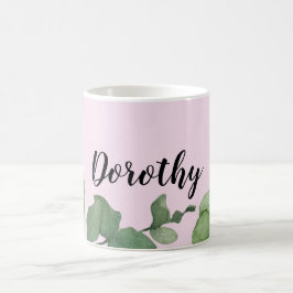 Roze Gepersonaliseerde Mok, Whimsical Romantisch Koffiemok
