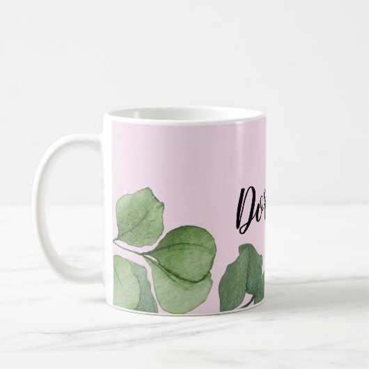 Roze Gepersonaliseerde Mok, Whimsical Romantisch Koffiemok (Links)