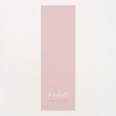 Roze Gepersonaliseerde Monogram Aangepaste Naam Yogamat (Voorkant)
