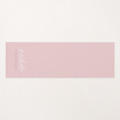 Roze Gepersonaliseerde Monogram Aangepaste Naam Yogamat (Voorkant (horizontaal))
