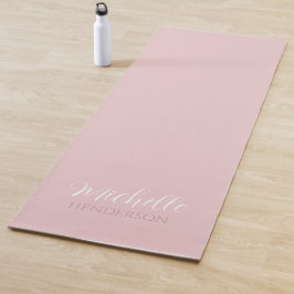 Roze Gepersonaliseerde Monogram Aangepaste Naam Yogamat