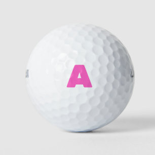 Roze Gepersonaliseerde Monogram Golfballen
