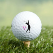 Roze Gepersonaliseerde Monogram Golfballen (Insitu Shirt)