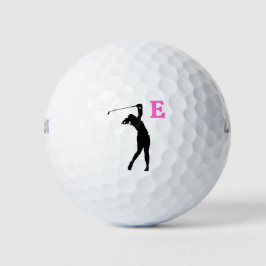 Roze Gepersonaliseerde Monogram Golfballen