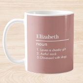 Roze Gepersonaliseerde Naam Definitie Mok